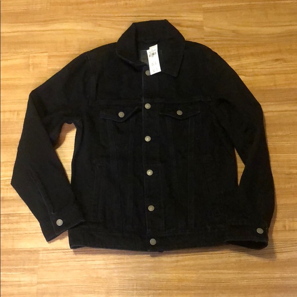 abercrombie black denim jacket